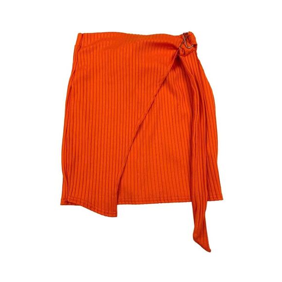 Boohoo Dresses & Skirts - Boohoo Wrap Mini Skirt in Orange